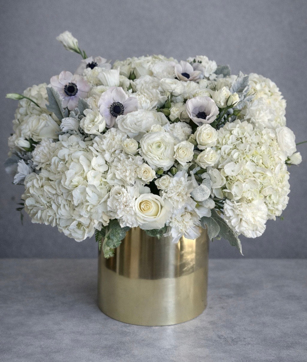 White & Ivory Rose Hydrangea Arrangement | Flower Delivery Las Vegas