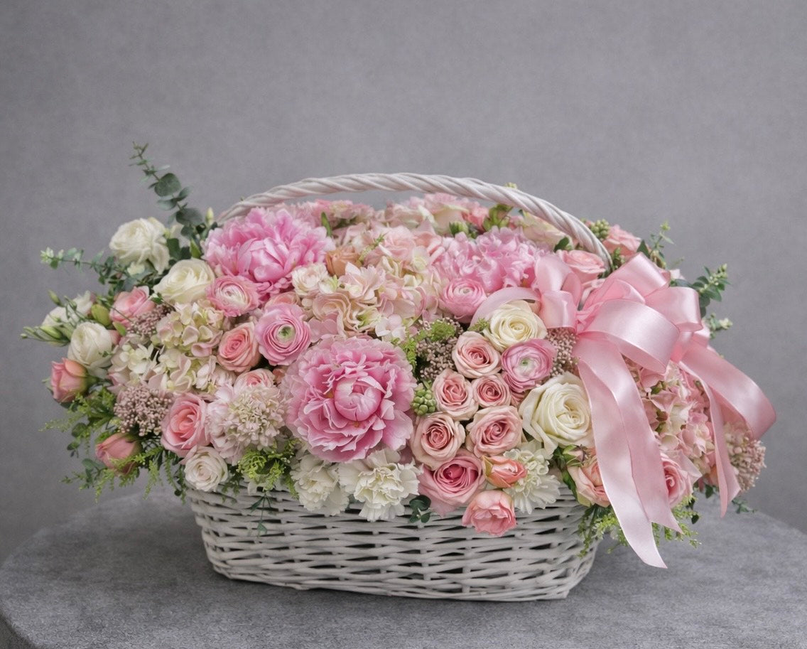 Pink Cloud Luxury Basket Arrangement