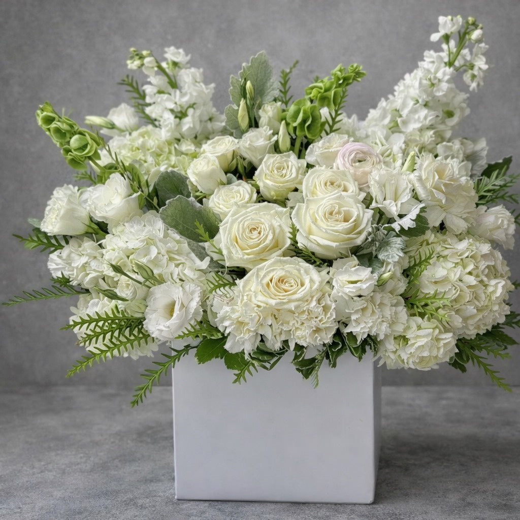 Elegant White Mixed Floral Arrangement