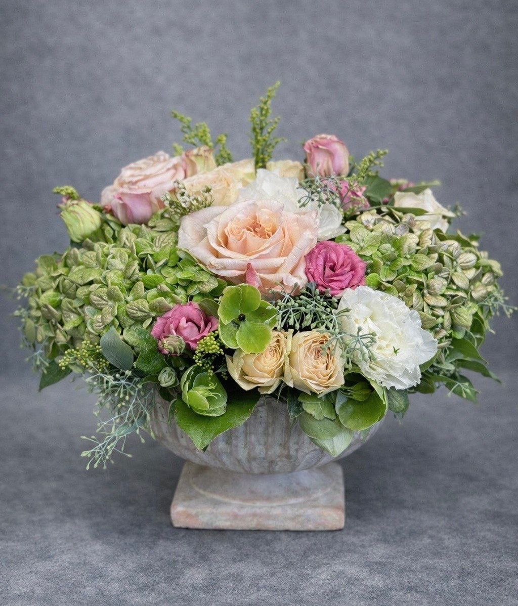 Pastel Flower Arrangement in Vase