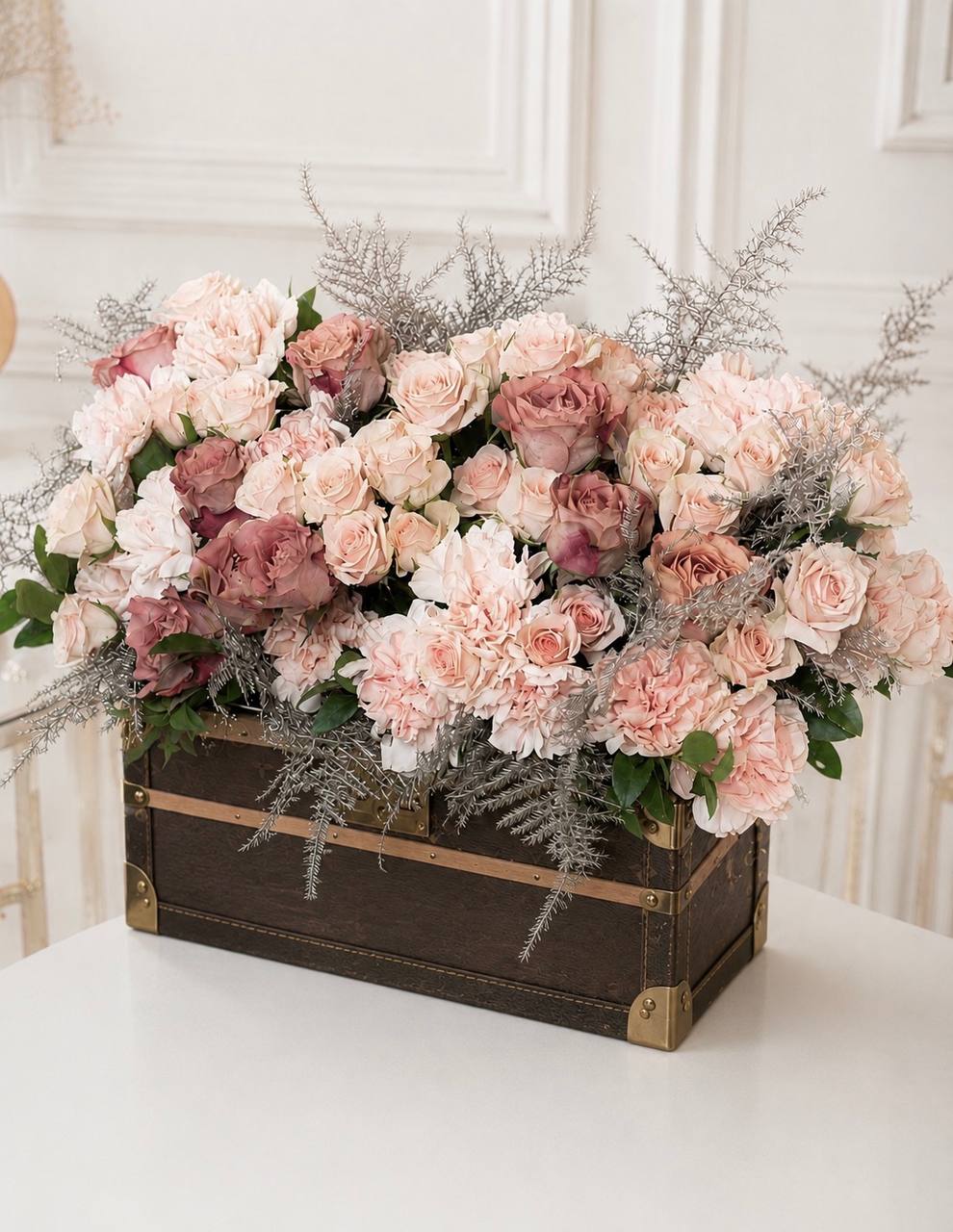 Cream & Champagne Rose Chest