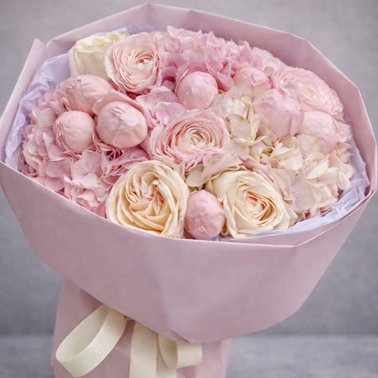 Luxury Peony & Rose Bouquet – Elegant Flowers Las Vegas