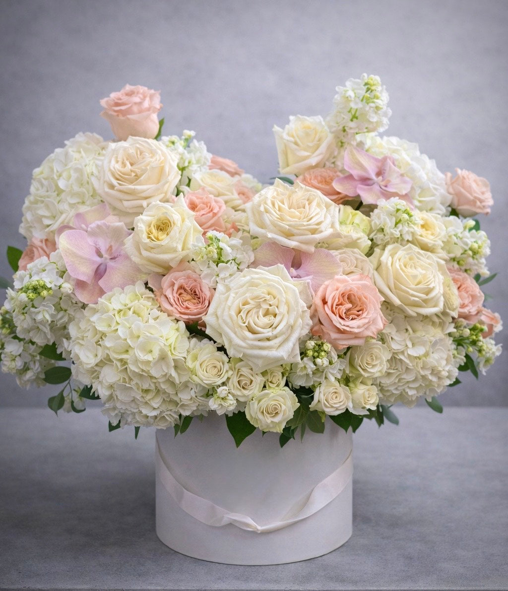 Delicate Romance – Luxury Rose & Hydrangea Flower Box Las Vegas