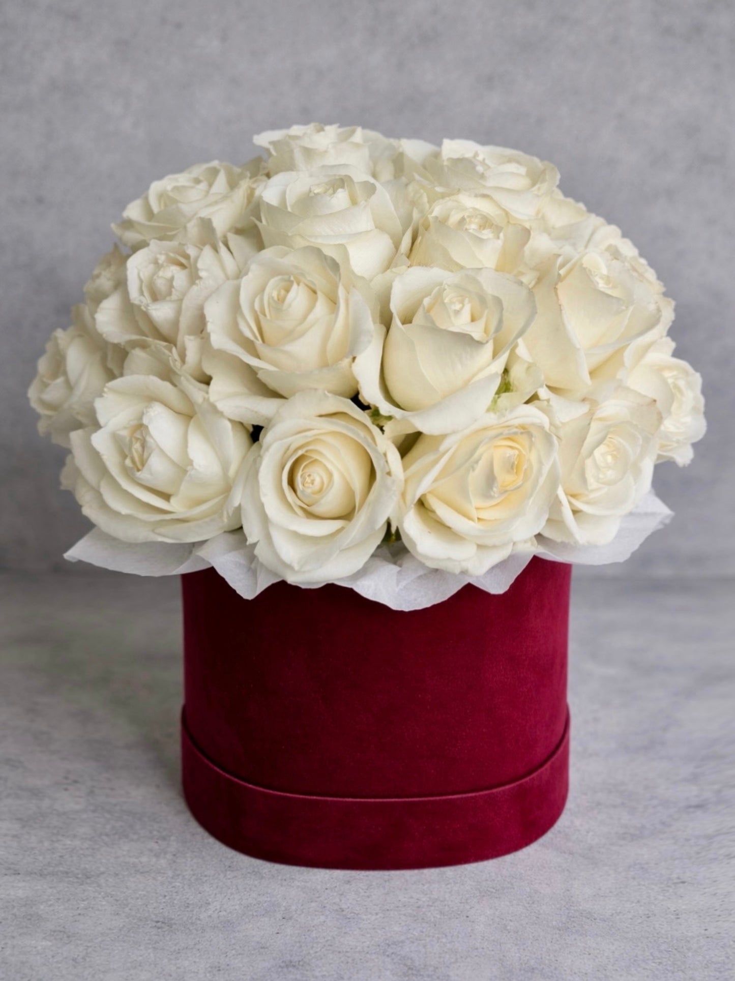 Luxury White Rose Box Arrangement