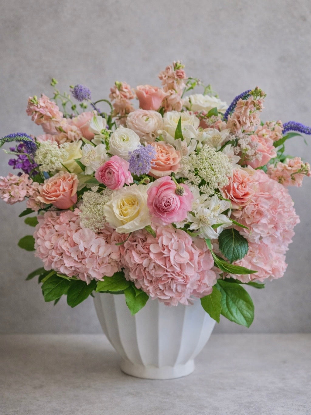 Luxury Pink Hydrangea Flower Arrangement