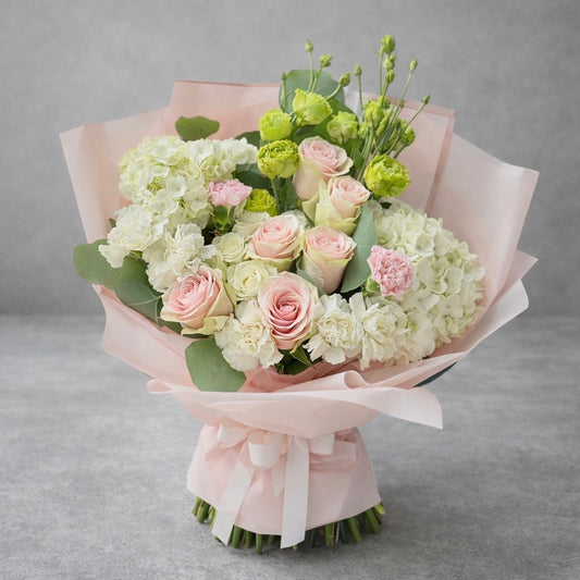 Luxury Pink Rose & Hydrangea Bouquet