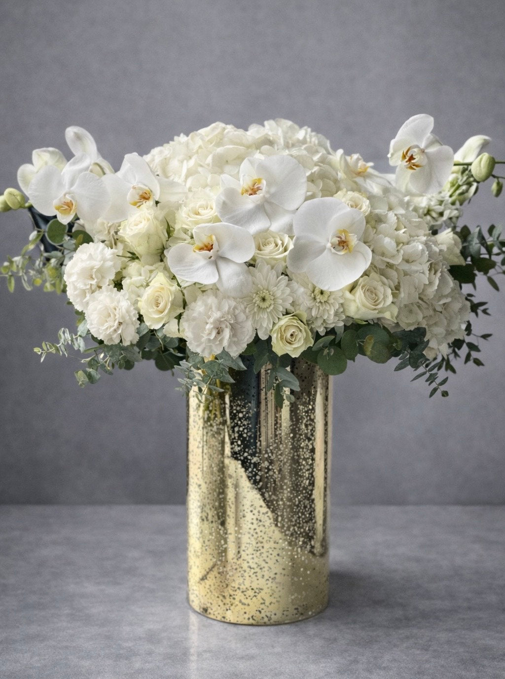 Luxury White Orchid Vase Arrangement Las Vegas | Designer Flowers
