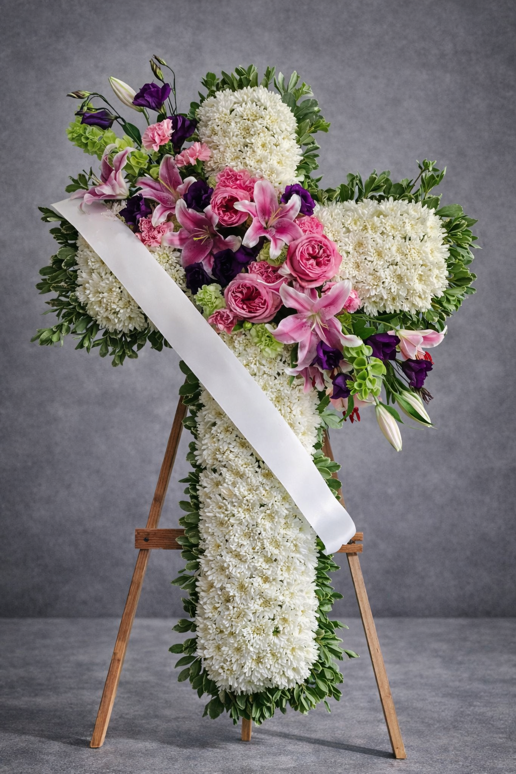 Sympathy Floral Cross – Funeral Flower Arrangement Las Vegas