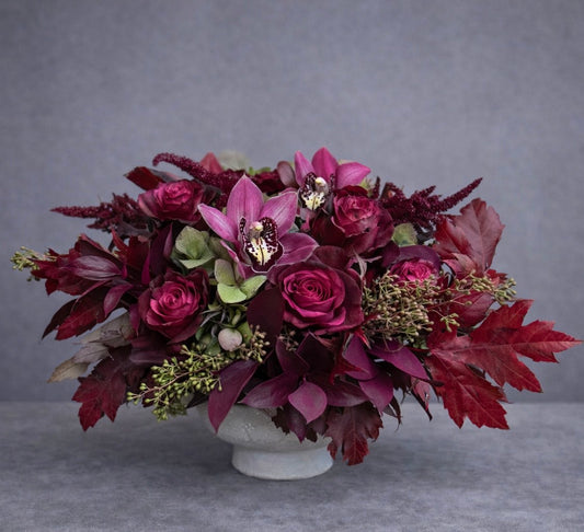 Burgundy Rose & Orchid Luxury Arrangement