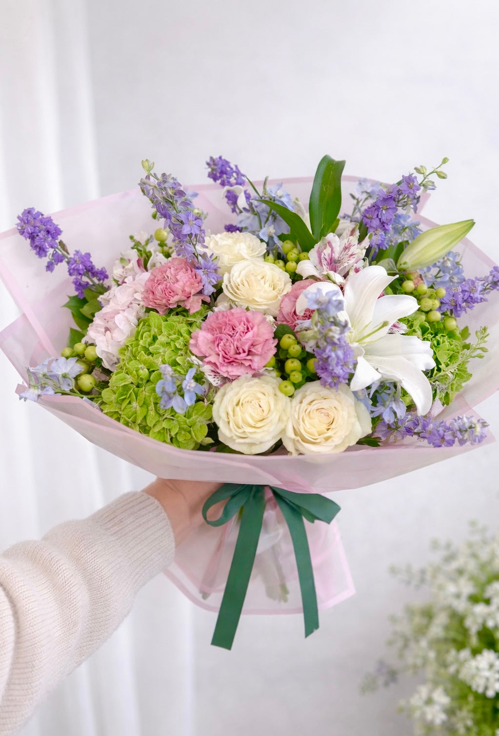 Lavender Hydrangea Garden Bouquet