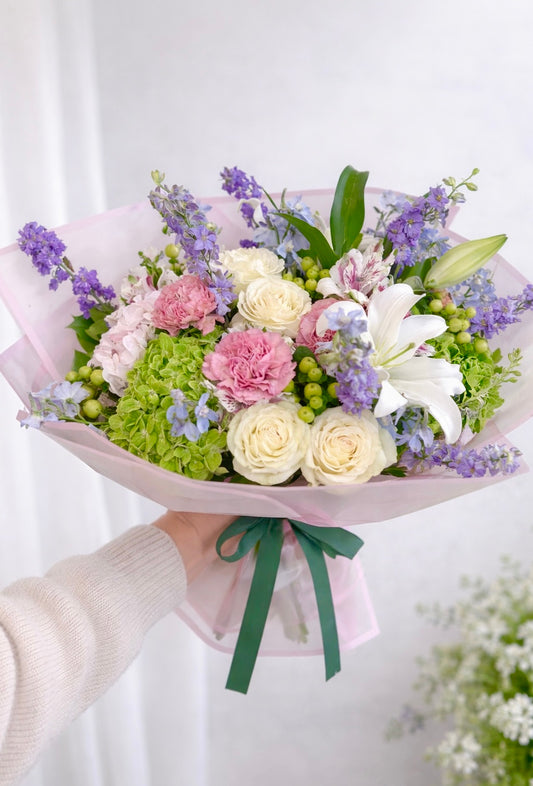 Lavender Hydrangea Garden Bouquet