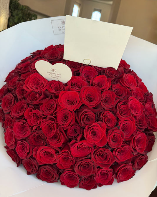 Classic 100 Red Roses Bouquet | Las  Vegas Flower Delivery