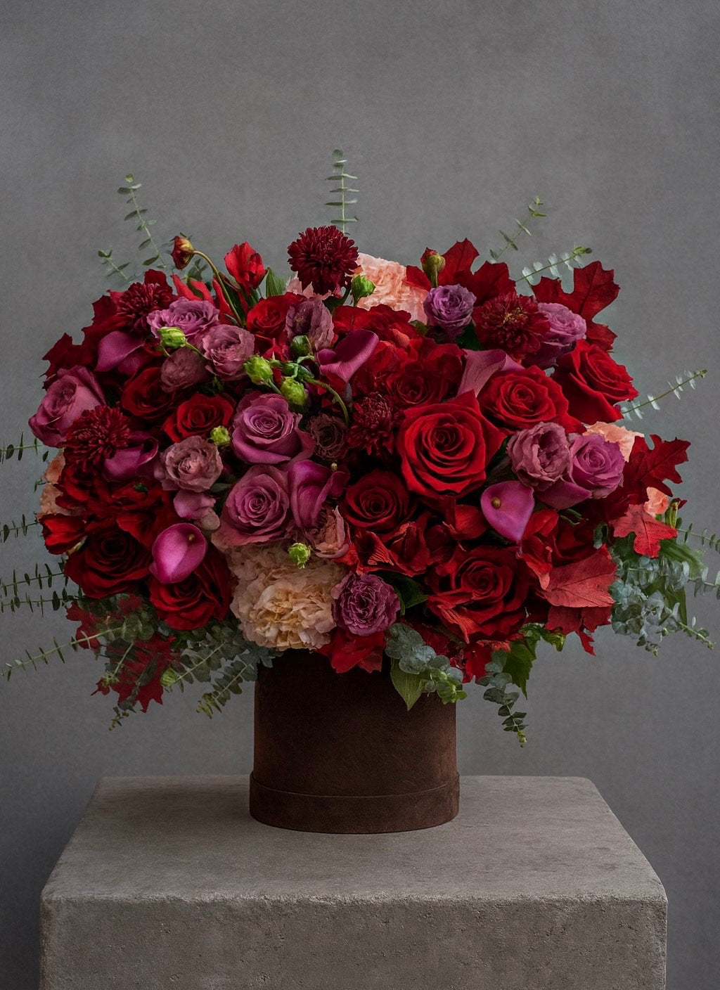Luxury Red Rose & Burgundy Flower Arrangement