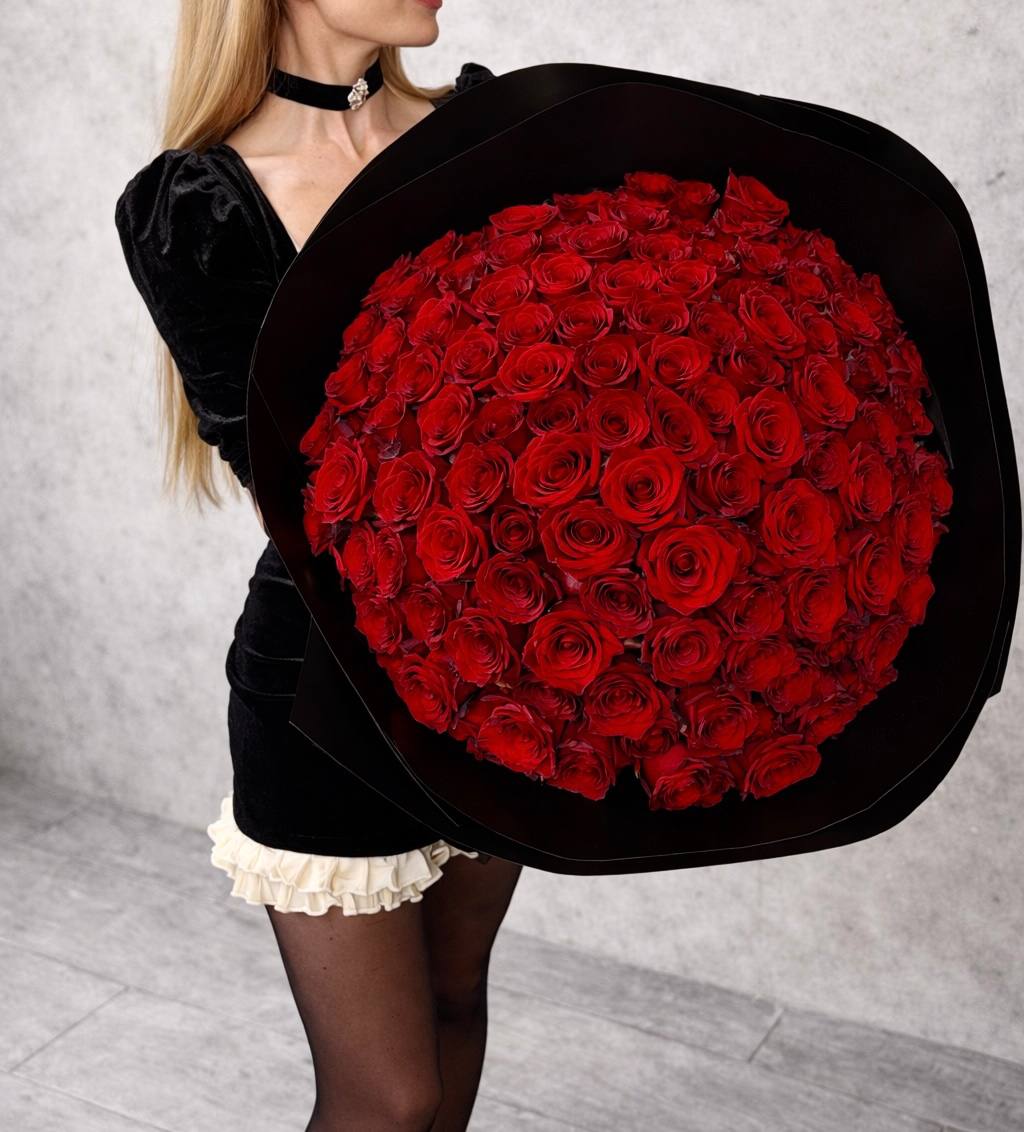 100 Red Roses Luxe Bouquet – Las Vegas