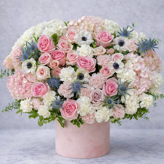 Blush Pink Rose & Hydrangea Box | Flower Delivery Las Vegas