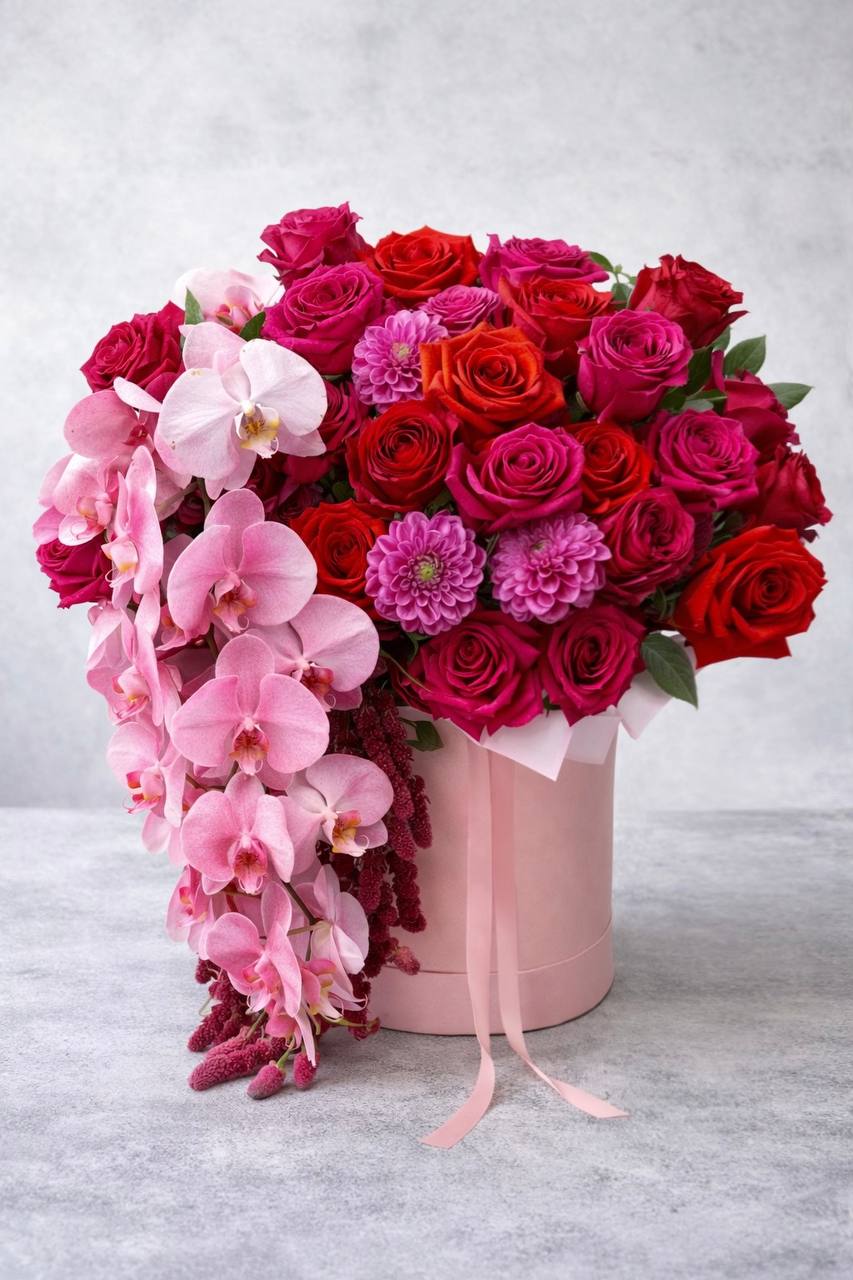 Passion Blossom | Luxury Rose & Orchid Arrangement