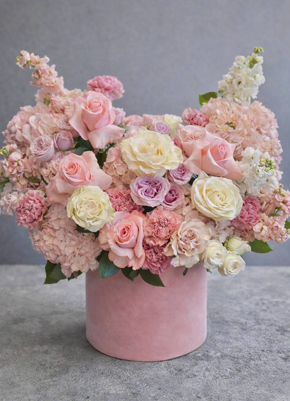 Velvet Harmony – Luxury Rose & Hydrangea Flower Box – Las Vegas