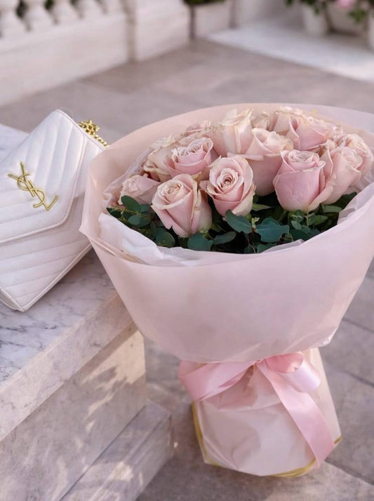 Romantic Pink Rose Bouquet – Luxury Flower Delivery Las Vegas
