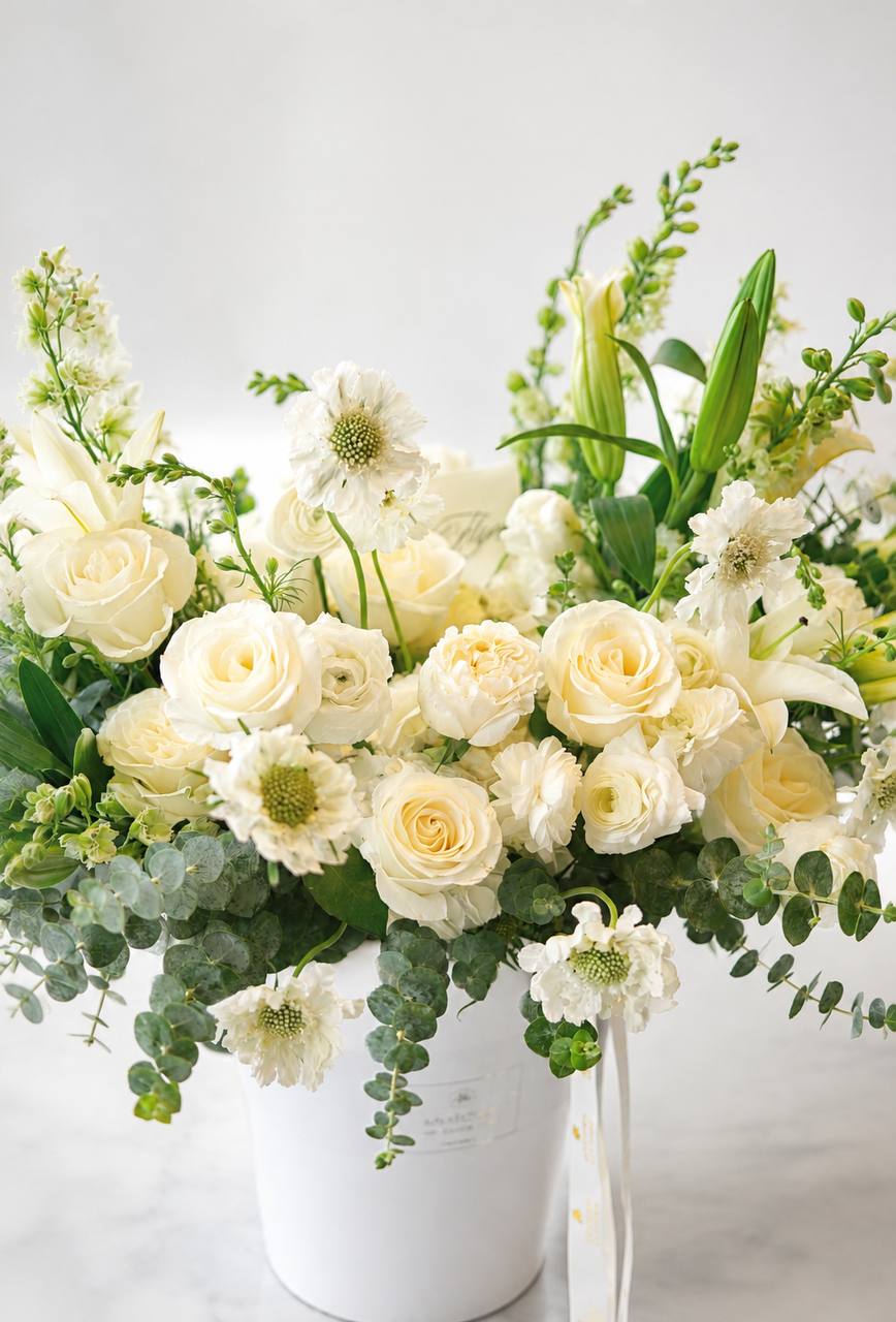 Wild White Garden Arrangement